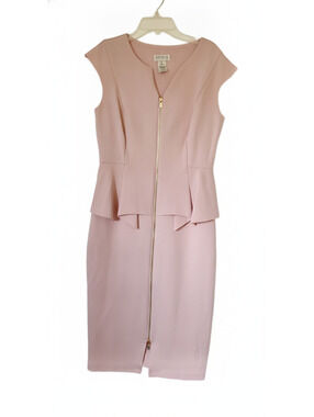 Enfocus Studio Women's Blush Pink Peplum Dress Size 6